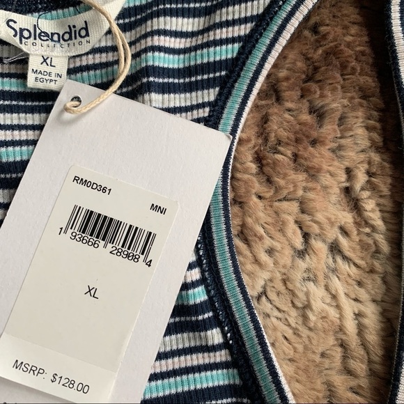 Splendid Collection Racerback Blue Striped Dress - Picture 4 of 5